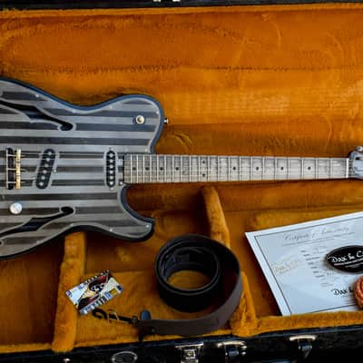 Dax&Co. Ironhorse 2022 Black/Steel Etched Striped guitar W/ Hardshell Case & COA! image 4