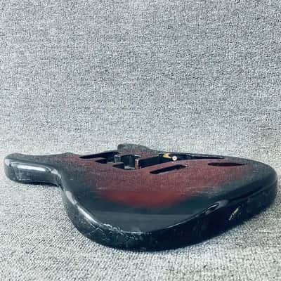 Red Flame Maple Top Strat Style Guitar Body Project Grade image 5
