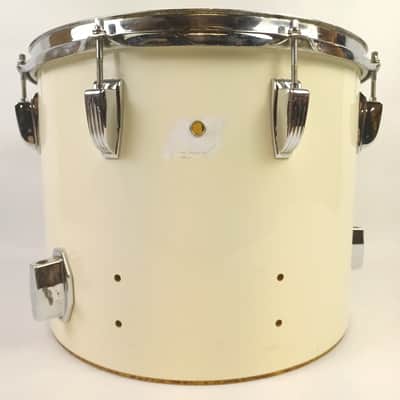 Ludwig 12x15"White Cortex Tom Drum Concert/Floor/Rack 70s B/O 6Ply Maple Vintage image 1