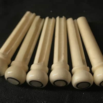 Martin Real Bone Bridge Pins MOP Abalone Inlays For Series  D18 Martin Guitar & Many Other Guitars image 2