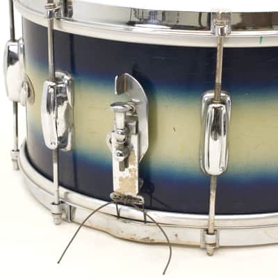 Vintage Slingerland 7x14 Snare Drum, 8 Lug, Blue/Silver Duco Finish, 1959 Model image 4