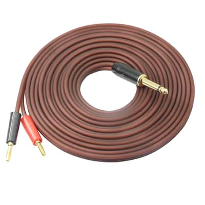 1/4 TS to Banana Plug,6.35mm TS Phono to Banana Plug Speaker Audio Cable,Gold-Plated 1/4 TS Male to Dual Banana Plugs OFC HiFi Speaker Wire image 2