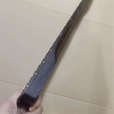 Lefty Wenge Wood Guitar Strat Style Neck, 22 Frets Fingerboard image 3