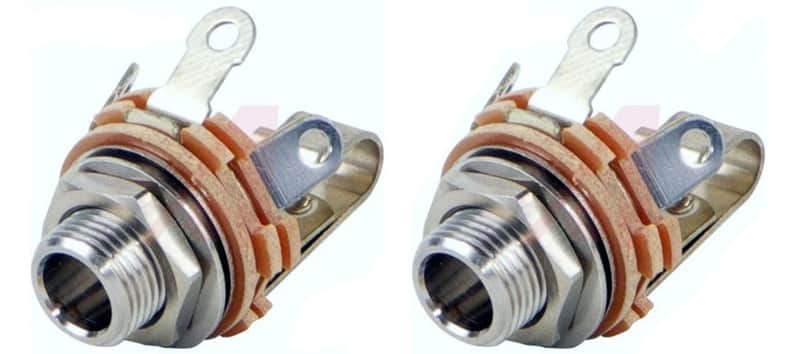 2 Switchcraft L12A Long Bushing 1/4 6.5 mm Shunted Female Shorting Panel Jack image 1