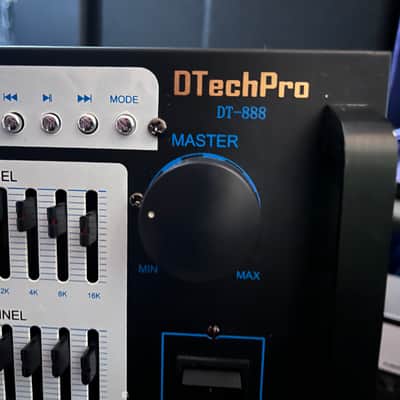 DTechPro DT-888 karaoke mixer Late 2010s - Black image 2