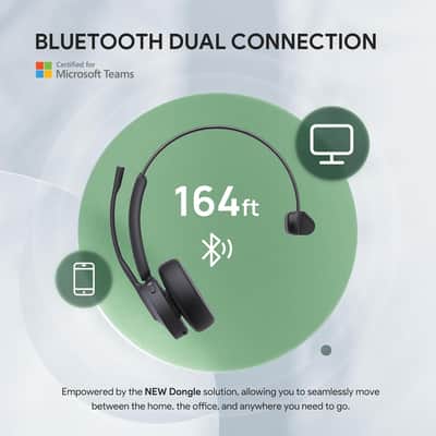 Yealink YEA-BH70, Mono Wireless Bluetooth Headset with Microphone for Work image 2