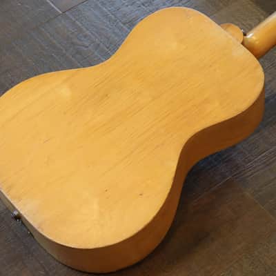 Vintage! 1920’s USA Made Natural Acoustic/ Electric Parlor Guitar + Case image 12