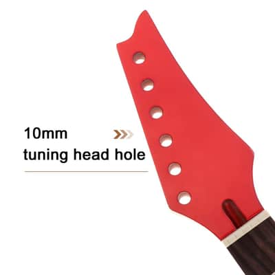 Electric Guitar Neck Maple Head Rosewood Fretboard 24 Fret for Parts Replacement Red image 6