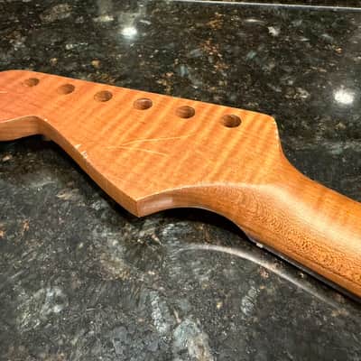 Real Life Relics Nitro Roasted 3AAA Flame Maple Strat® Stratocaster Neck Maple W Rosewood Fingerboard STRMF3A #1 image 6