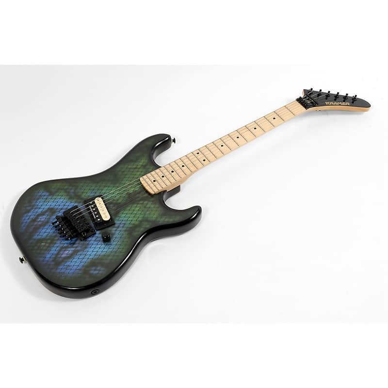Kramer Baretta "Viper" Electric Guitar Regular Snakeskin Green Blue Fade image 1