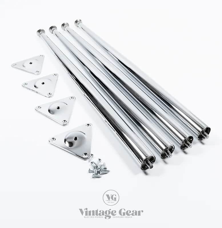 Wurlitzer 200a Legs and Plates - set of four with adjustable levelling feet image 1