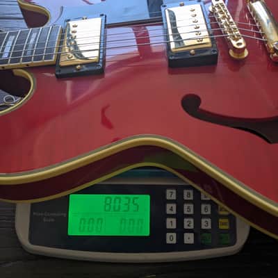 Used Heritage Custom Shop Core Collection H-555 Semi-Hollow Trans Cherry w/OHSC image 11
