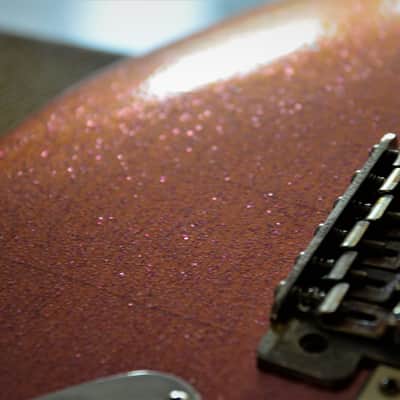 American Fender Stratocaster Custom Pink Sparkle image 2