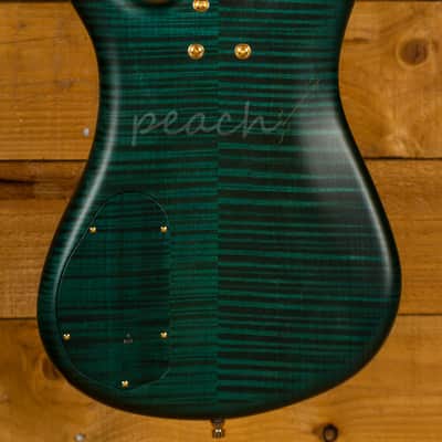 Warwick Custom Shop Streamer LX Petrol Green Transparent Satin - Wenge image 2