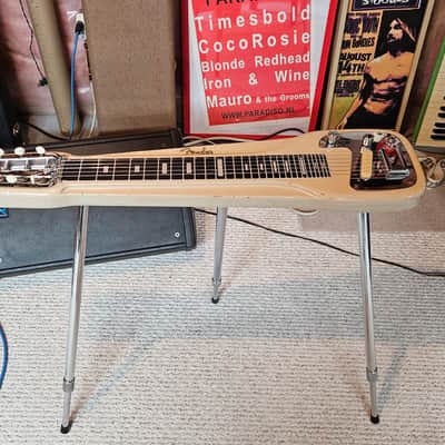 1962 Fender Fender Deluxe Lap Steel w/ OHSC + Legs + Nick Manoloff Slide • Desert Sand• Serial# 8263 image 10