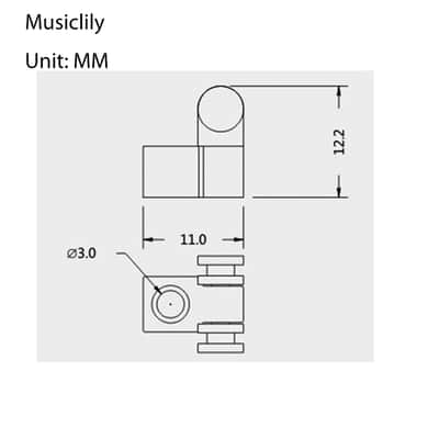Musiclily Roller String Tree Guide Retainer For Fender Strat Stratocaster Guitar,Black (Pack of 4) image 2