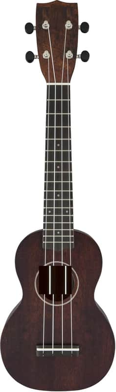 Soprano Long-Neck Ukulele with Gig Bag, Vintage Mahogany Stain image 1