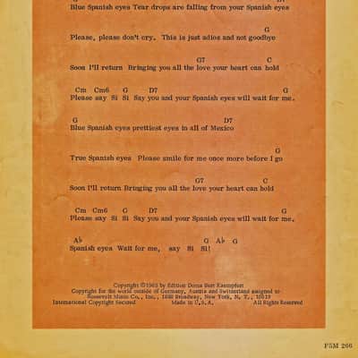 SPANISH EYES Recorded by Al Martino on Capitol Records in 1965 image 2
