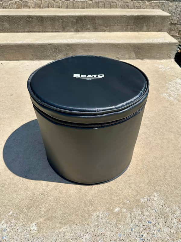 Beato Pro 1 - 14x14” floor tom bag with grey webbing 2024 - Black with grey webbing image 1