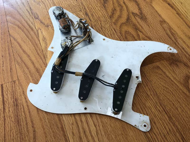 1954 Fender Stratocaster Full Vintage pre-cbs Harness, OMG! Pickups, Pots, 3-way switch, Pickguard image 1