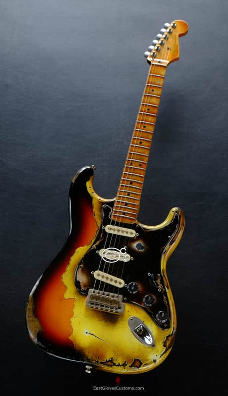 Fender Stratocaster TV Yellow/Sunburst  Heavy Aged Relic by East Gloves Customs (RARE) image 1