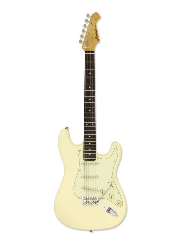 Aria STG-62-VW STG Series, Alder Body, Maple Neck, Vintage White image 1
