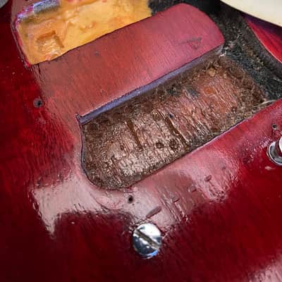 Vintage 1966 Gibson SG Melody Maker Cherry, T Top Neck + SD Pearly Gate Bridge Pickups & Tweed Case image 16
