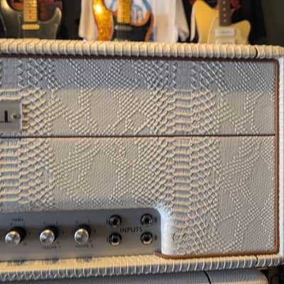 Marshall Bernie marsden 1959hwbm #53/120 100 watt head - Whitesnake white snakeskin image 3