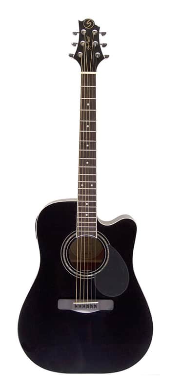 Greg Bennett D-1CE BK black GOLD RUSH SERIES | Reverb