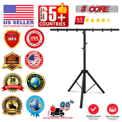 5Core DJ Light Stand Stage Lighting Truss System Height Adjustable 39 to 100" Heavy Duty T bar Mount image 12
