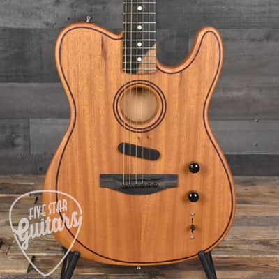 Fender American Acoustasonic Telecaster All-Mahogany - Natural with Deluxe Gig Bag image 16