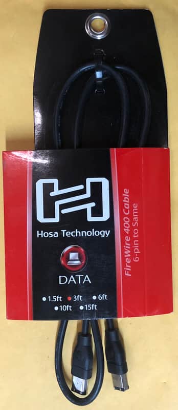 Hosa FIW-66-103 FireWire 400 Cable - Black image 1