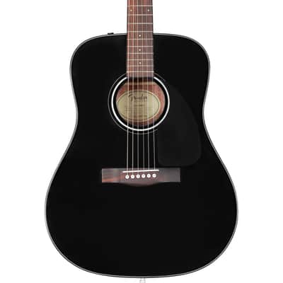 Fender CD-60 Dreadnought V3 Black Acoustic Guitar w/ case image 1