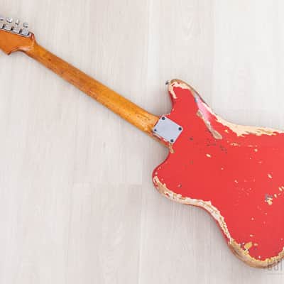 1963 Fender Jazzmaster Pre-CBS Vintage Guitar Fiesta Red w/ Blonde Case image 13