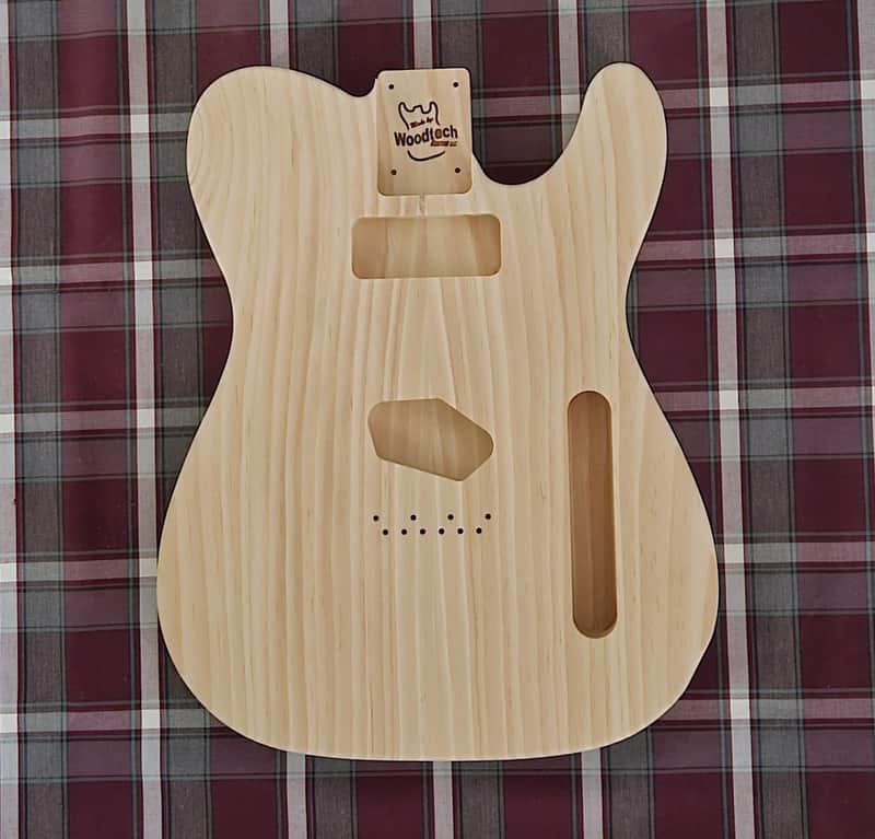 Woodtech Routing - 2 pc Eastern White Pine Neck P-90 Telecaster Body - Unfinished imagen 1