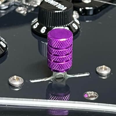 Kinnatone PURPLE KNURLED Aluminum Switch Tip for 3 or 5 way Black image 1