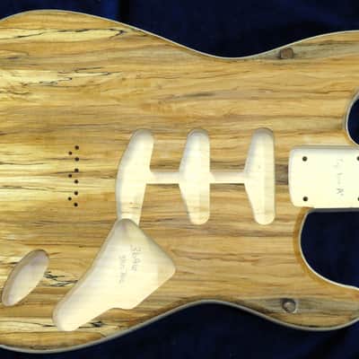 Spalted Sugar Maple Top / Aged Pine Strat body Standard Hardtail 3lbs 7oz #3696 **IMPORTS INCLUDED image 2
