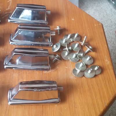 4 VINTAGE Pearl Coffin STYLE Bass Drum Lug 70s 90s 80s 2" Spacing image 3