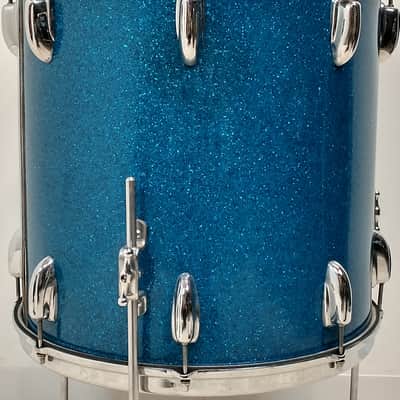 Slingerland 22/13/16/5.5x14" Radio King Drum Set - 1950's Blue Sparkle image 13