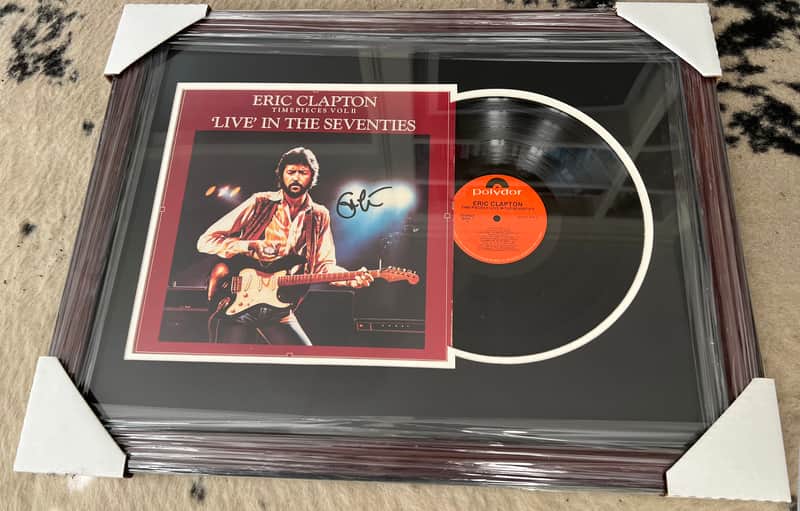 Autographed Eric Clapton Timepieces Vol. II Live in the Seventies 1988 Framed image 1