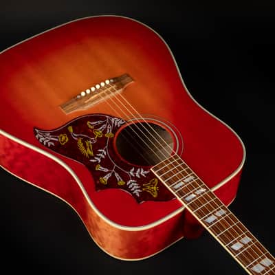 2014 Gibson Limited Edition Hummingbird Quilt - Heritage Cherry Sunburst | USA Bozeman Custom Dreadnought Acoustic Guitar L.R. Baggs Pickup | OHSC image 8