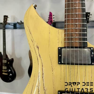 Dunable USA Custom Shop Yeti Electric Guitar w/ Case-Cream w/ Pore Fill image 5
