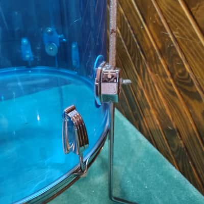 Ludwig 16x16" Vistalite Acrylic Floor Tom 1970s - Blue image 8