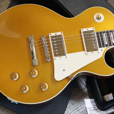 2016 Gibson Custom Shop Les Paul 1957 Reissue Electric Guitar Gold Top + COA OHSC image 3