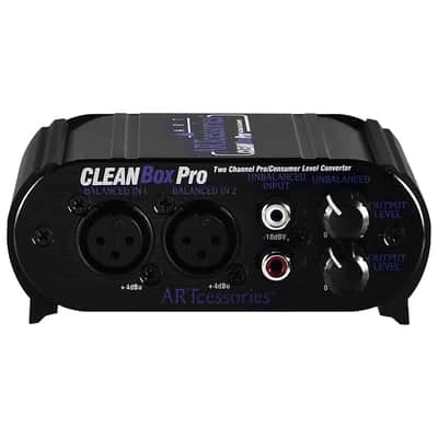 ART CLEANBox Pro Dual Channel Level Converter Bundle with 2x 3ft Pig Hog 8mm XLR Mic Cables & Polishing Cloth – Converts Between Consumer & Pro Line Levels, Balanced & Unbalanced Signals image 3