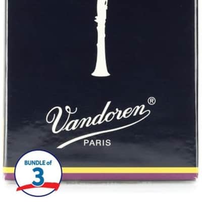 Vandoren CR1025 Traditional Bb Clarinet Reed - 2.5 (30-pack) image 2