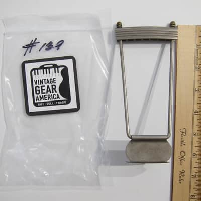 Gibson Epiphone National & Others Acoustic Archtop Guitar Tailpiece Authentic Vintage Part Made in Germany Circa-1940s-1960s-Nickel Silver image 8