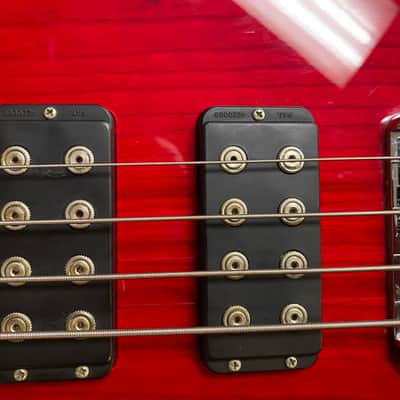 G&L ASAT 4 String Bass mid-90s - Clear Red with Top Binding image 3