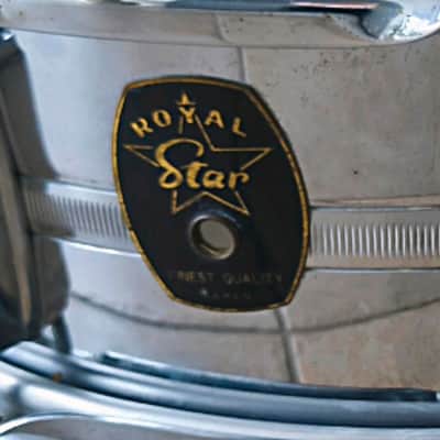 Star Drum Vintage Royal Star Snaredrum 1969-1970 - Chrome imagen 5