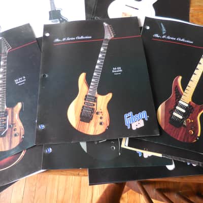 60 Pieces Gibson Guitar Dealer Catalog  Items  1990's-2000 MANY RARE MODELS Dealer Color Promos image 11
